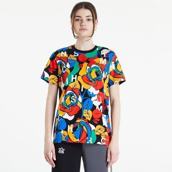 Adidas X Richi Mnisi Floral Art Tee Shirt Women's Size Medium M Designer Edition - Picture 3 of 10